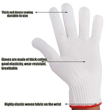 NRDBEEEC Safety Grip Working Gloves for BBQ and More