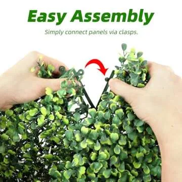 Artificial Boxwood Hedge - UV Protected Decor Panels 12PCS