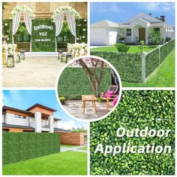 Artificial Boxwood Hedge - UV Protected Decor Panels 12PCS