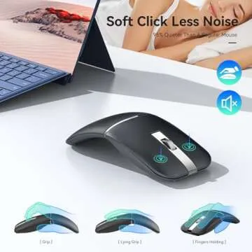 Compact Bluetooth Arc Mouse for Travel and Office Use