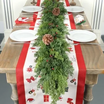 Lifelike 6 Ft Christmas Garland Indoor with Pine Cones - Thick & Lush Decor