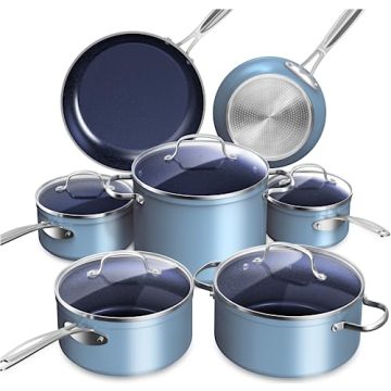NuWave Ceramic Nonstick Cookware Set - Eco-Friendly & Stylish