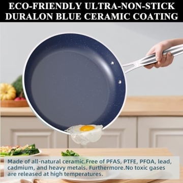 NuWave Ceramic Nonstick Cookware Set - Eco-Friendly & Stylish