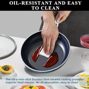 NuWave Ceramic Nonstick Cookware Set - Eco-Friendly & Stylish