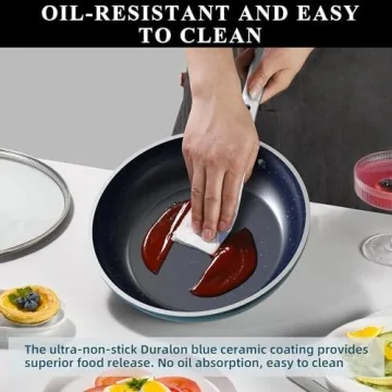 NuWave Ceramic Nonstick Cookware Set - Eco-Friendly & Stylish