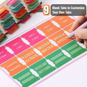 Mr. Pen Bible Tabs – Neon Laminated Indexing Tabs for All