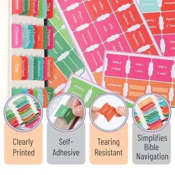 Mr. Pen Bible Tabs – Neon Laminated Indexing Tabs for All
