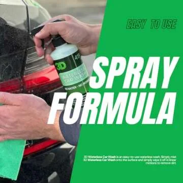 3D Waterless Car Wash - Easy Spray Waterless Detailing Spray - No Soap or Water Needed - Great on Cars, RVs, Motorcycles & Boats 1 Gallon