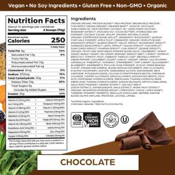 Orgain Perfect Meal, Organic, Vegan Meal Replacement Protein Powder, Chocolate - 25g Plant Based Pro...