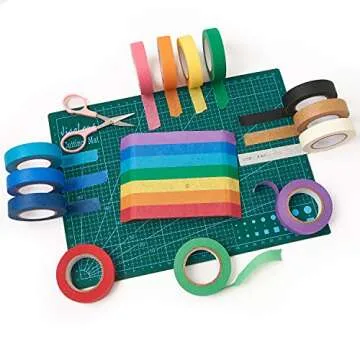 QDiShi 1/2" Colored Masking Tape - 12 Pack Colored Painters Tape for Arts and Crafts, Artist Tape, Paper Tape, Masking Tape, Colored Tape, Colorful Tape, Drafting Tape, Craft Tape, Labeling Tape