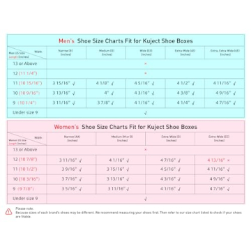 Kuject X-Large Shoe Storage Boxes Clear Stackable Organizers