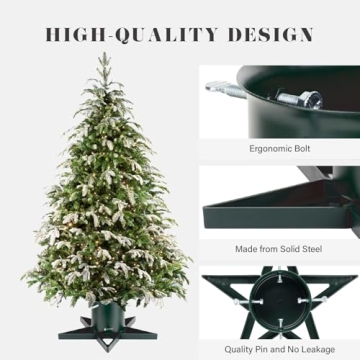 Sturdy Christmas Tree Stand for 6ft Trees Decor