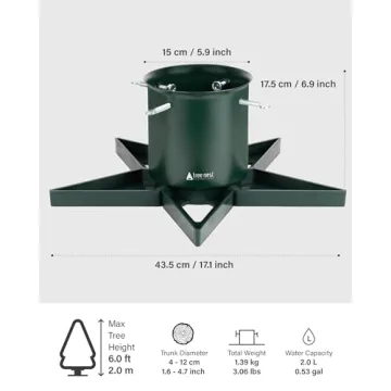 Sturdy Christmas Tree Stand for 6ft Trees Decor