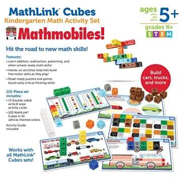 MathLink Cubes Mathmobiles Set for Kindergarten STEM Learning