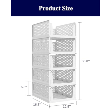 Kitsure Closet Organizers - Space Saving Storage Bins