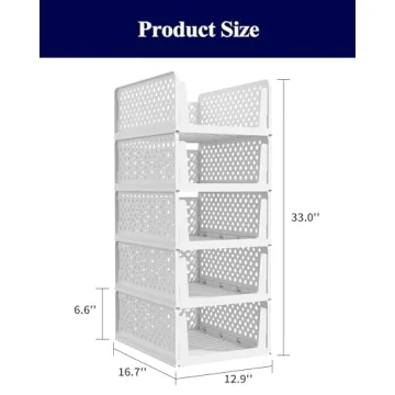 Kitsure Closet Organizers - Space Saving Storage Bins