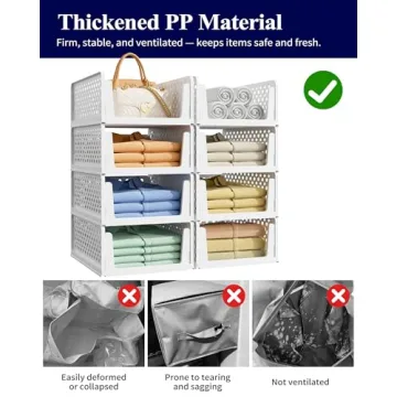 Kitsure Closet Organizers - Space Saving Storage Bins