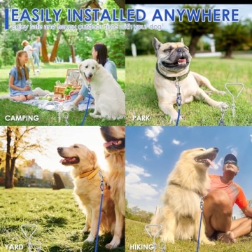 BINGPET Dog Tie Out Cable & Stake for Safe Outdoor Fun