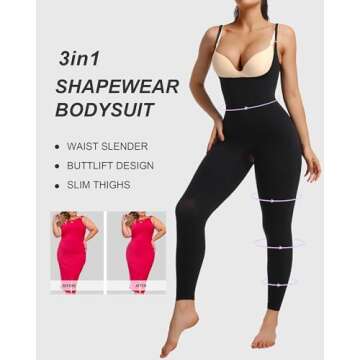 SHAPERX Women's Tummy Control Shapewear Leggings