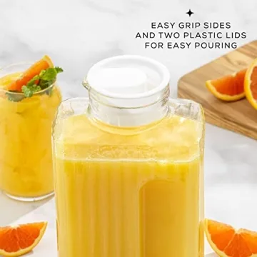 Elegant 68oz Glass Pitcher with Lid for All Occasions