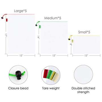 Reusable Ecowaare Produce Mesh Bags - Eco-Friendly & Lightweight