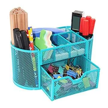 Multi-Functional Metal Wire Mesh Desktop Organizer Caddy