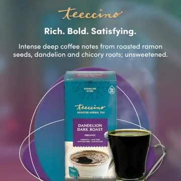 Teeccino Dandelion Herbal Dark Roast Tea - Caffeine-Free