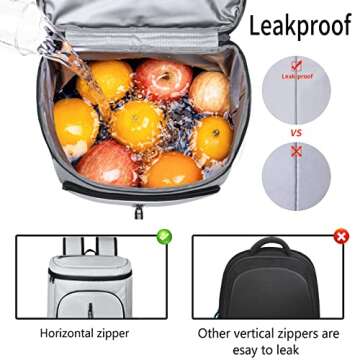 FORICH Soft Cooler Backpack Insulated Waterproof Backpack Cooler Bag Leak Proof Portable Cooler Back...