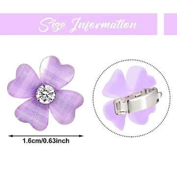 Paderison Mini Flower Hair Clips for Women & Girls