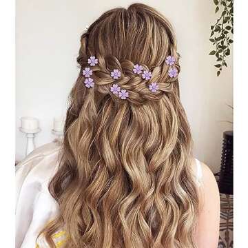 Paderison Mini Flower Hair Clips for Women & Girls