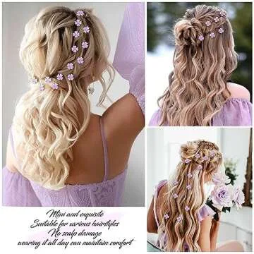 Paderison Mini Flower Hair Clips for Women & Girls