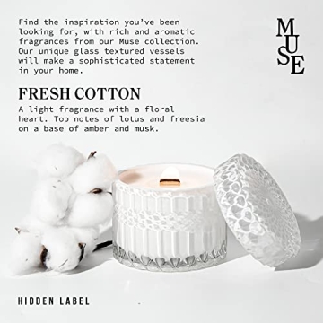 Hidden Label Fresh Cotton Scented Candles 7.4oz Decorative Gifts