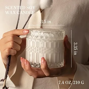 Hidden Label Fresh Cotton Scented Candles 7.4oz Decorative Gifts