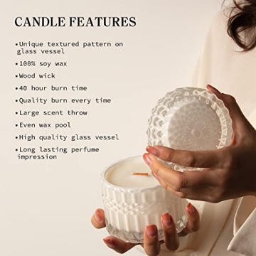 Hidden Label Fresh Cotton Scented Candles 7.4oz Decorative Gifts