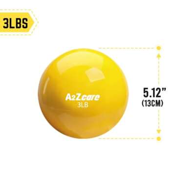 A2ZCARE Toning Ball - Weighted Toning Exercise Ball - Soft Weighted Medicine Ball for Pilates, Yoga,...