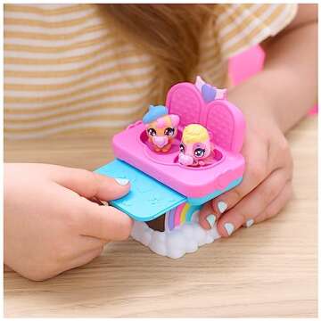 Hatchimals Alive, Hungry Hatchimals Playset with Highchair Toy and 2 Mini Figures in Self-Hatching Eggs, Kids Toys for Girls and Boys Ages 3 and up