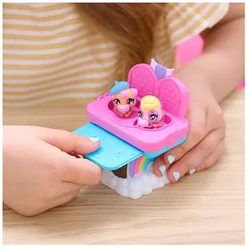 Hatchimals Alive, Hungry Hatchimals Playset with Highchair Toy and 2 Mini Figures in Self-Hatching Eggs, Kids Toys for Girls and Boys Ages 3 and up