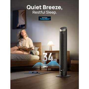 Dreo Smart Tower Fan with WiFi, Quiet and Powerful
