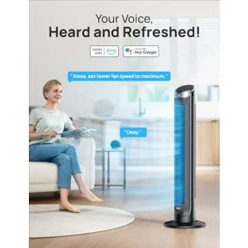 Dreo Smart Tower Fan with WiFi, Quiet and Powerful