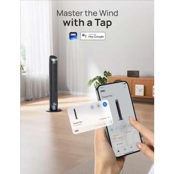 Dreo Smart Tower Fan with WiFi, Quiet and Powerful