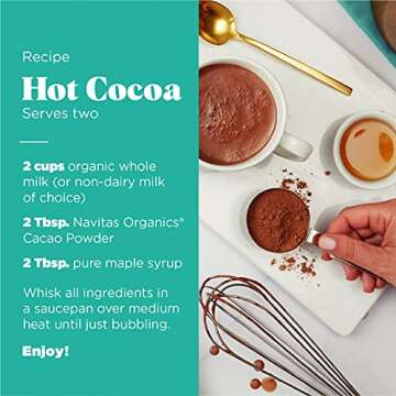 Navitas Organics Cacao Powder, 16 oz. Bags (Pack of 2) — Organic, Non-GMO, Fair Trade, Gluten-Free (19-002)