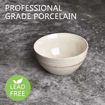Bosmarlin Ceramic Cereal Bowl Set, 26 Oz, Ideal for Home