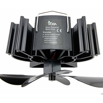 VODA 4-Blade Heat Powered Stove Fan - Silent & Efficient Comfort