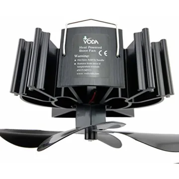 VODA 4-Blade Heat Powered Stove Fan - Silent & Efficient Comfort