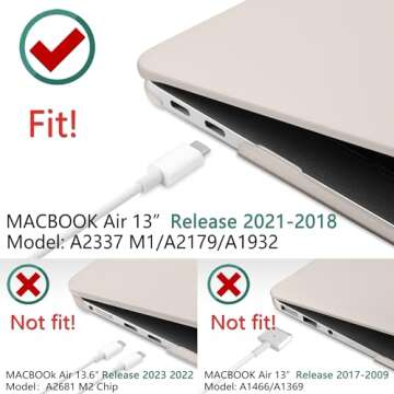 DONGKE Compatible with MacBook Air 13 inch Case 2021 2020 2019 2018 Release Model: M1 A2337 A2179 A1...