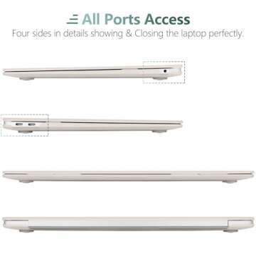 DONGKE Compatible with MacBook Air 13 inch Case 2021 2020 2019 2018 Release Model: M1 A2337 A2179 A1932, Matte Hard Case Cover for MacBook Air 13 inch with Retina Display Fits Touch ID - Stone