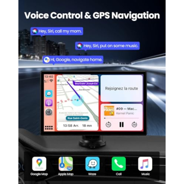 Wireless Carplay Screen with Dash Cam & Navigation