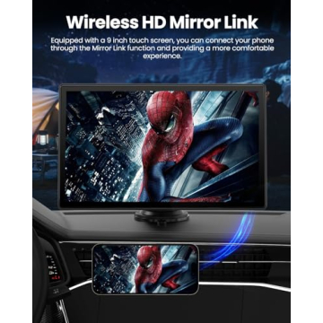 Wireless Carplay Screen with Dash Cam & Navigation
