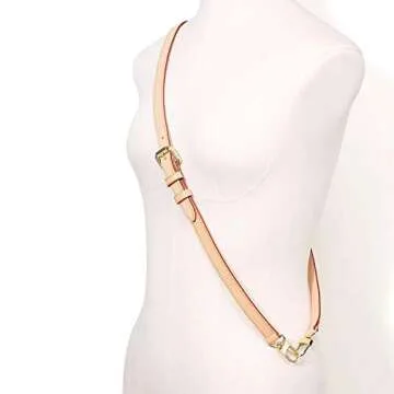 seventeenzone Crossbody Replacement Strap for Speedy 25 30 Adjustable Vachetta Leather Strap