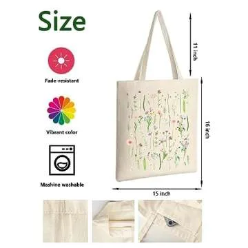 AUSVKAI Cute Eco-Friendly Canvas Tote Bag for Women